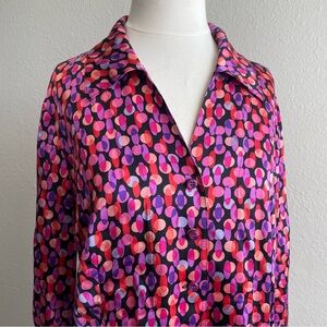 Y2K Silk Button-up Blouse